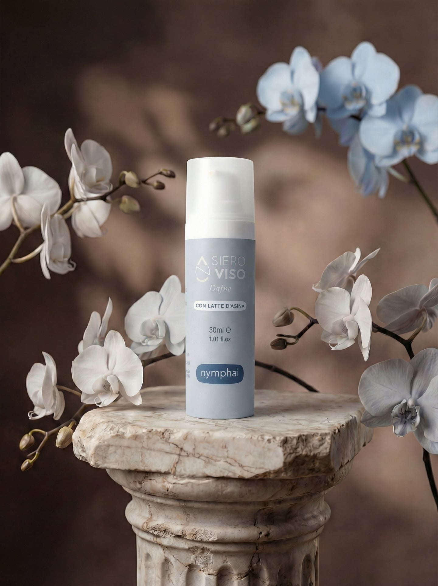 Siero Viso Illuminante Nymphai applicato sul viso